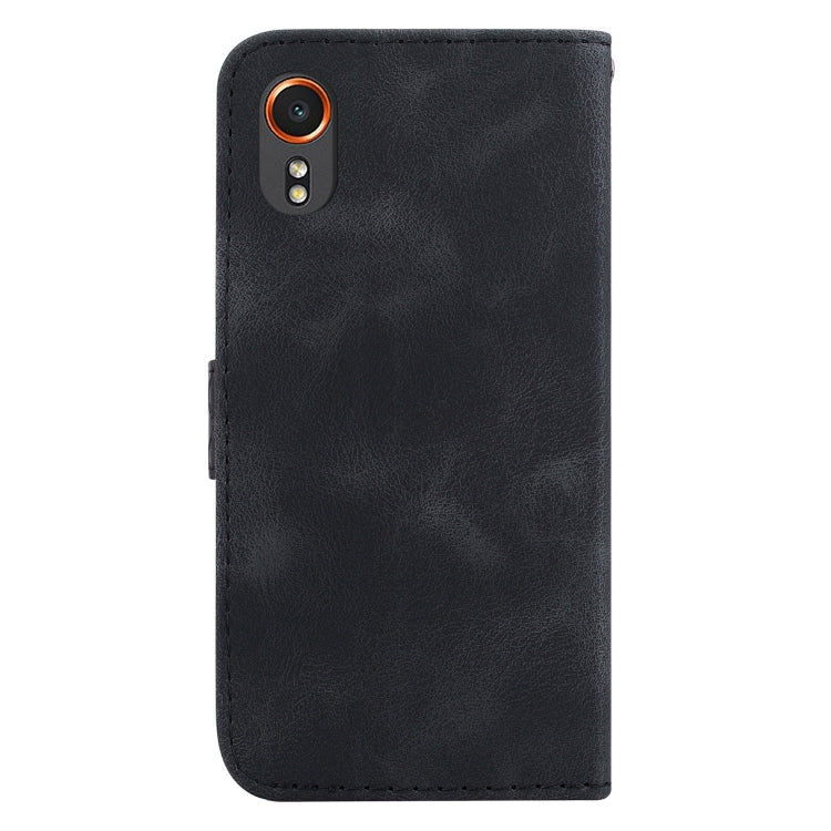 For Samsung Galaxy Xcover7 Seven-shaped Embossed Leather Phone Case