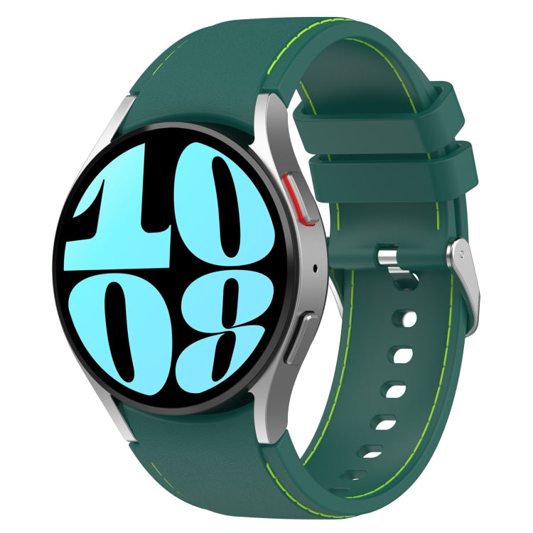 For Samsung Galaxy Watch 6 / 6 Classic Leather Silicone Watch Band