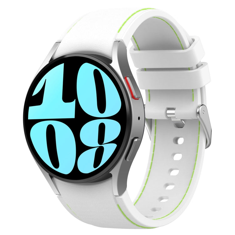 For Samsung Galaxy Watch 6 / 6 Classic Leather Silicone Watch Band