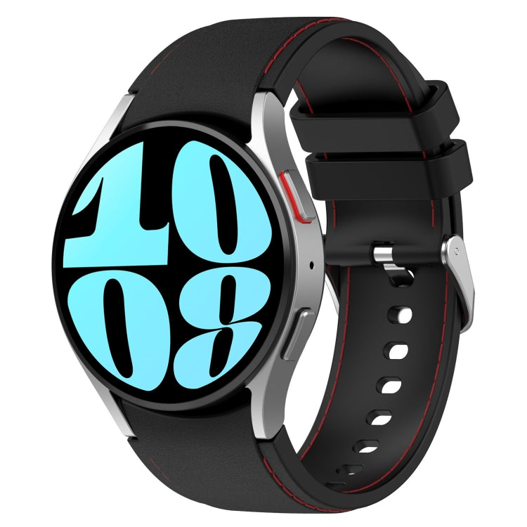 For Samsung Galaxy Watch 6 / 6 Classic Leather Silicone Watch Band