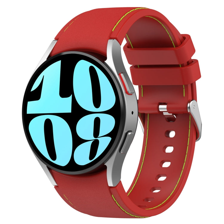 For Samsung Galaxy Watch 6 / 6 Classic Leather Silicone Watch Band