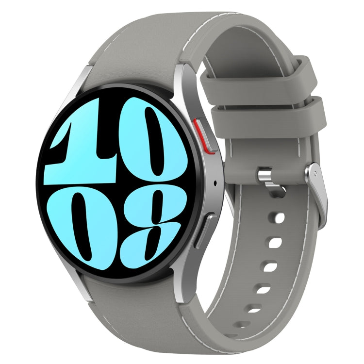 For Samsung Galaxy Watch 6 / 6 Classic Leather Silicone Watch Band