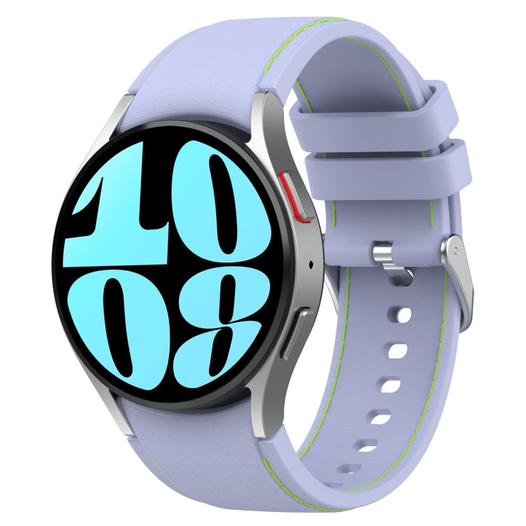 For Samsung Galaxy Watch 6 / 6 Classic Leather Silicone Watch Band
