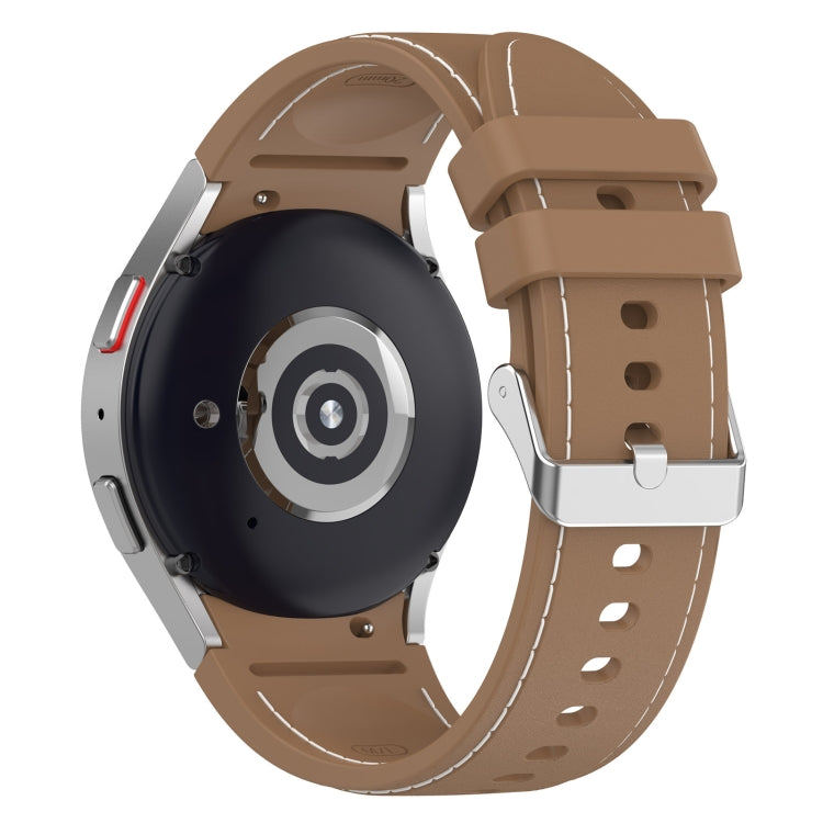 For Samsung Galaxy Watch 6 / 6 Classic Leather Silicone Watch Band