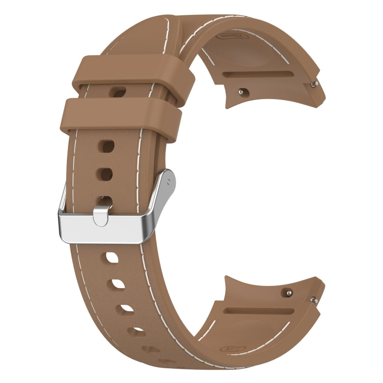 For Samsung Galaxy Watch 6 / 6 Classic Leather Silicone Watch Band