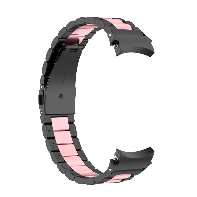 For Samsung Galaxy Watch 6 / 6 Classic Three Bead Stainless Steel Watch Band