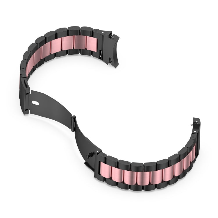 For Samsung Galaxy Watch 6 / 6 Classic Three Bead Stainless Steel Watch Band