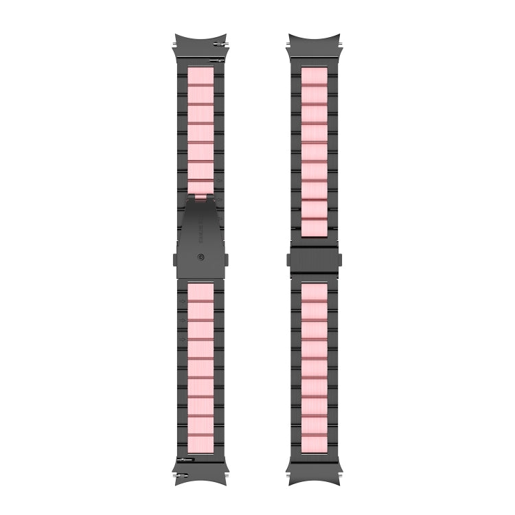 For Samsung Galaxy Watch 6 / 6 Classic Three Bead Stainless Steel Watch Band