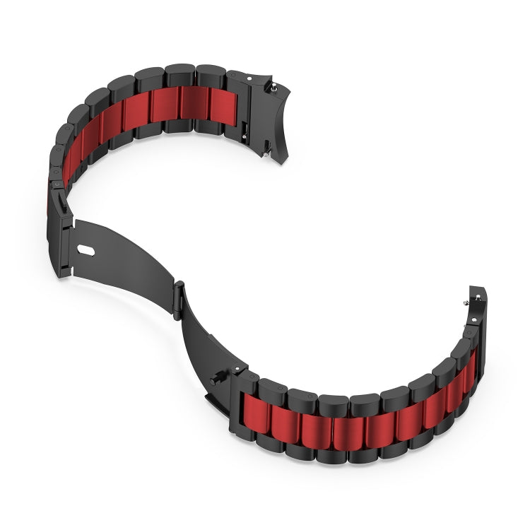 For Samsung Galaxy Watch 6 / 6 Classic Three Bead Stainless Steel Watch Band