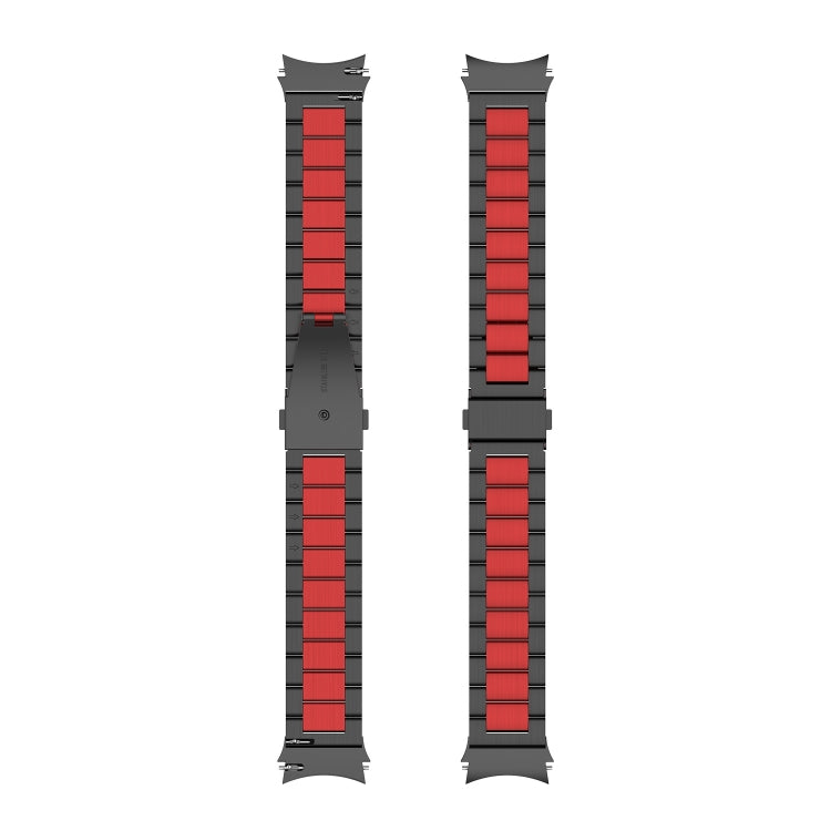 For Samsung Galaxy Watch 6 / 6 Classic Three Bead Stainless Steel Watch Band