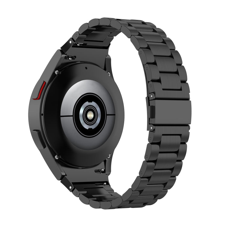 For Samsung Galaxy Watch 6 / 6 Classic Three Bead Stainless Steel Watch Band