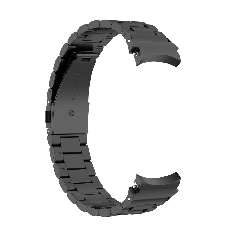 For Samsung Galaxy Watch 6 / 6 Classic Three Bead Stainless Steel Watch Band