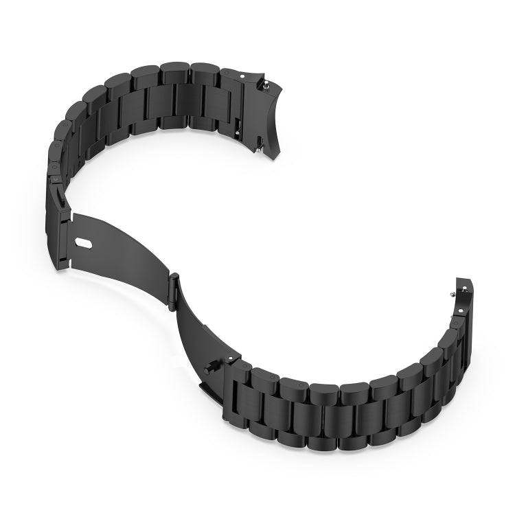 For Samsung Galaxy Watch 6 / 6 Classic Three Bead Stainless Steel Watch Band
