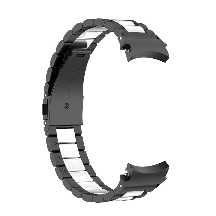 For Samsung Galaxy Watch 6 / 6 Classic Three Bead Stainless Steel Watch Band