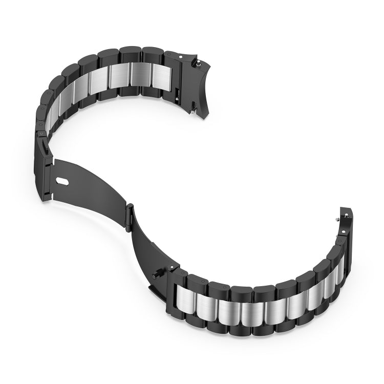 For Samsung Galaxy Watch 6 / 6 Classic Three Bead Stainless Steel Watch Band