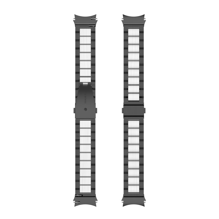 For Samsung Galaxy Watch 6 / 6 Classic Three Bead Stainless Steel Watch Band
