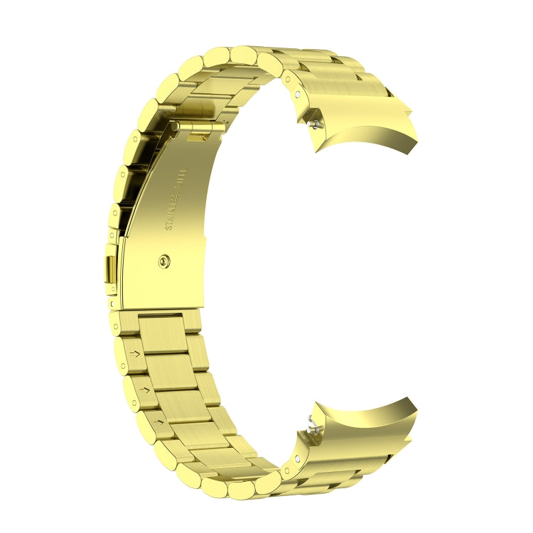 For Samsung Galaxy Watch 6 / 6 Classic Three Bead Stainless Steel Watch Band