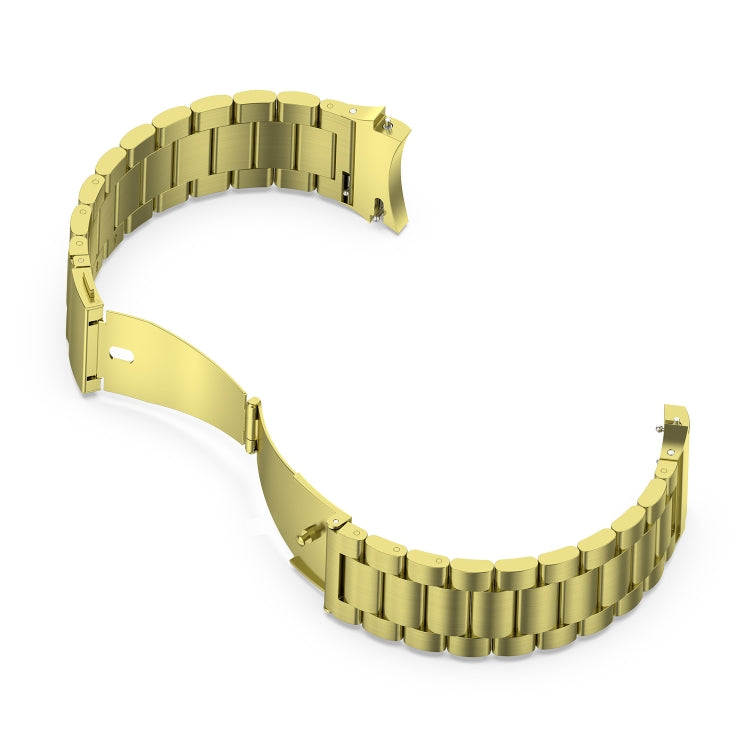 For Samsung Galaxy Watch 6 / 6 Classic Three Bead Stainless Steel Watch Band