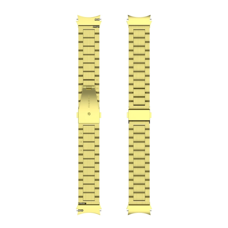 For Samsung Galaxy Watch 6 / 6 Classic Three Bead Stainless Steel Watch Band