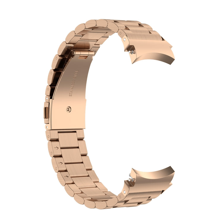 For Samsung Galaxy Watch 6 / 6 Classic Three Bead Stainless Steel Watch Band