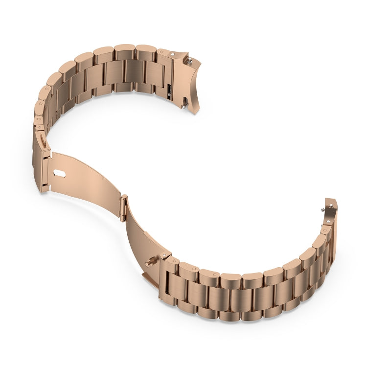 For Samsung Galaxy Watch 6 / 6 Classic Three Bead Stainless Steel Watch Band