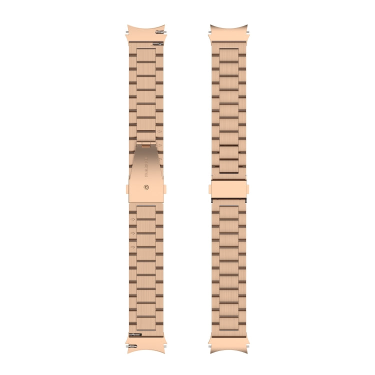For Samsung Galaxy Watch 6 / 6 Classic Three Bead Stainless Steel Watch Band