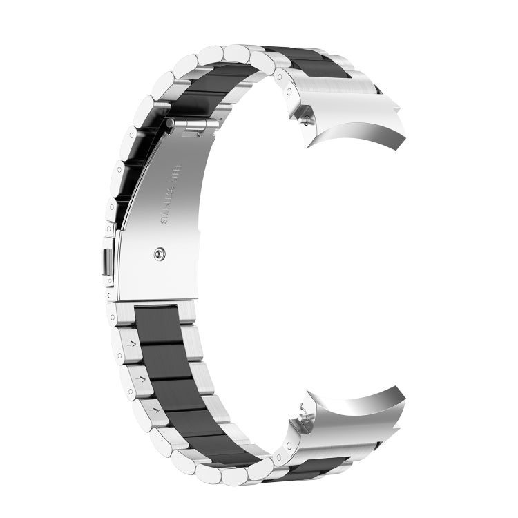 For Samsung Galaxy Watch 6 / 6 Classic Three Bead Stainless Steel Watch Band