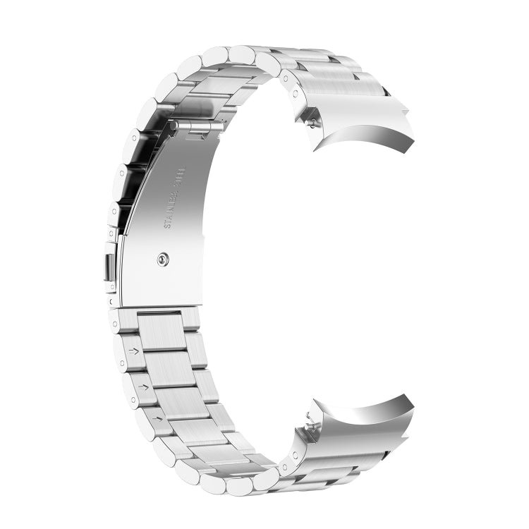 For Samsung Galaxy Watch 6 / 6 Classic Three Bead Stainless Steel Watch Band