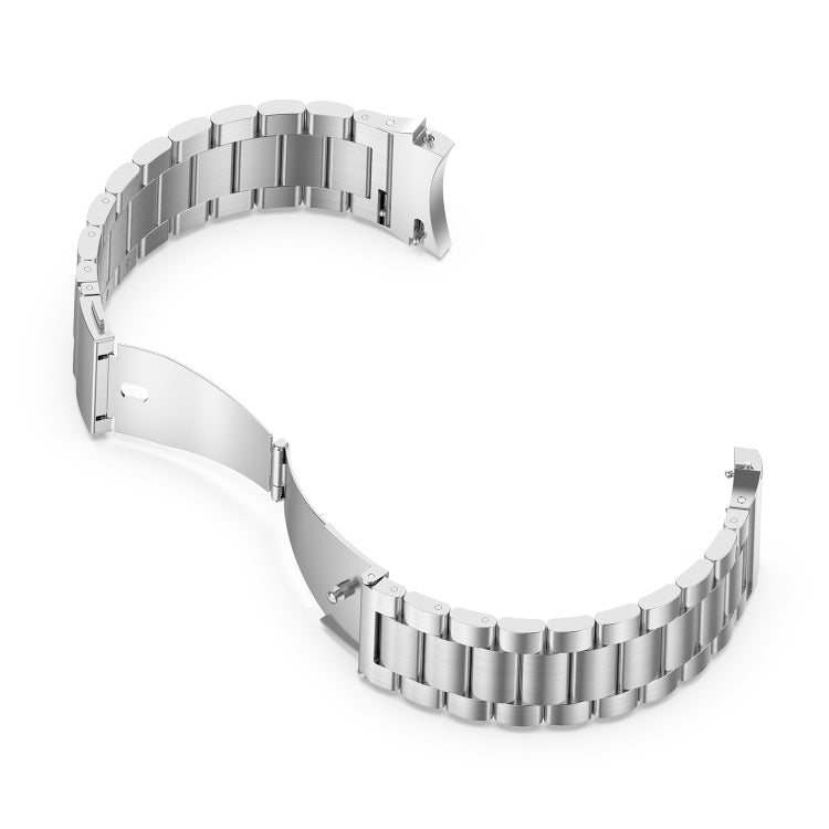For Samsung Galaxy Watch 6 / 6 Classic Three Bead Stainless Steel Watch Band