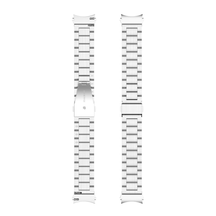 For Samsung Galaxy Watch 6 / 6 Classic Three Bead Stainless Steel Watch Band