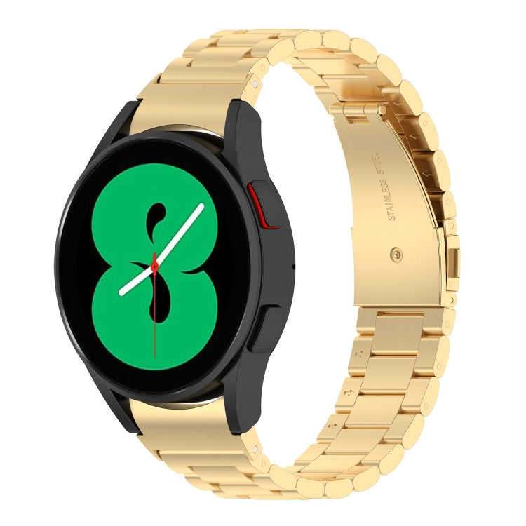For Samsung Galaxy Watch 6 / 6 Classic Three Bead Stainless Steel Watch Band