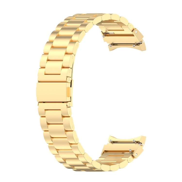 For Samsung Galaxy Watch 6 / 6 Classic Three Bead Stainless Steel Watch Band