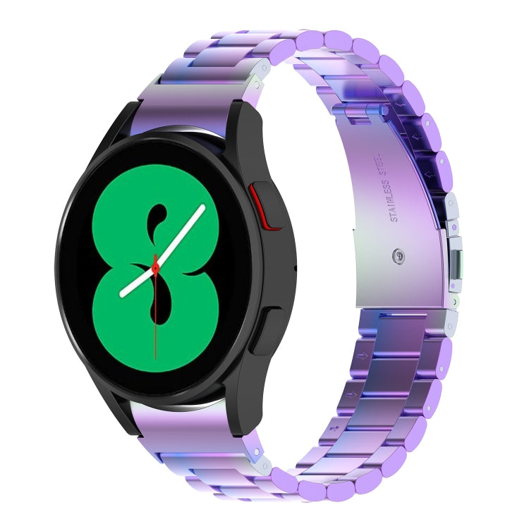 For Samsung Galaxy Watch 6 / 6 Classic Three Bead Stainless Steel Watch Band