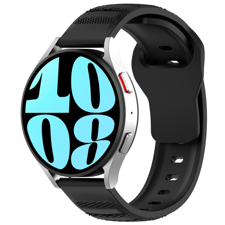 For Samsung Galaxy Watch 6 / 6 Classic Pockmark Texture Reverse Buckle Silicone Watch Band