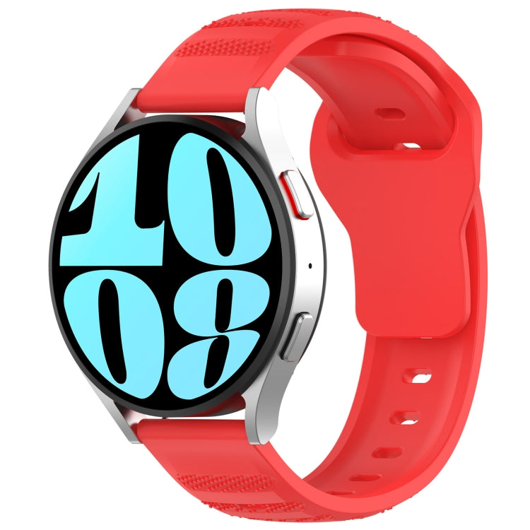 For Samsung Galaxy Watch 6 / 6 Classic Pockmark Texture Reverse Buckle Silicone Watch Band