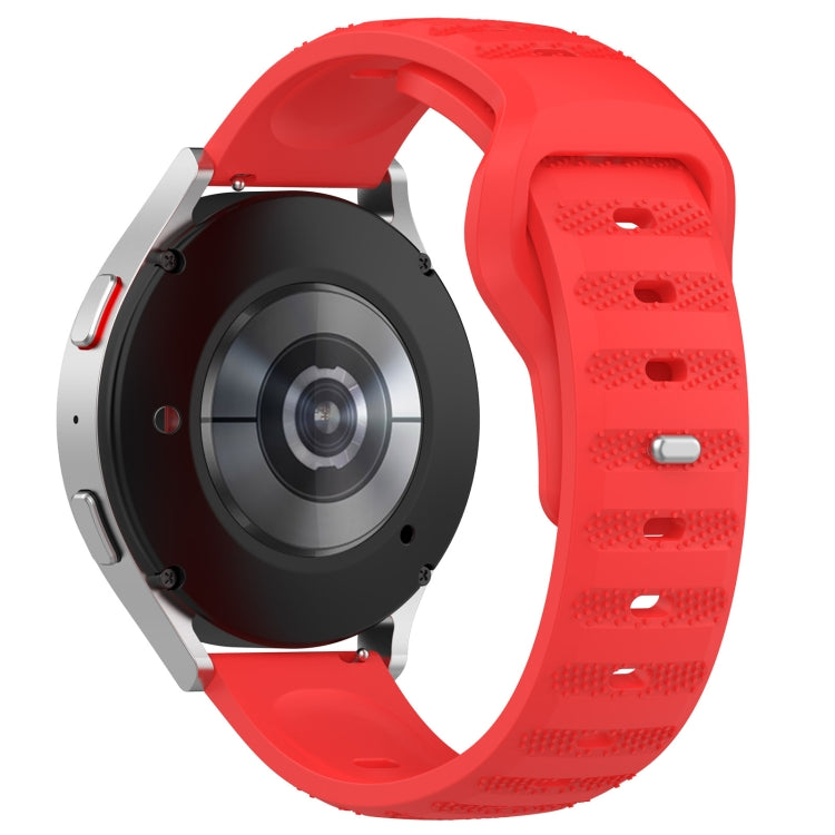 For Samsung Galaxy Watch 6 / 6 Classic Pockmark Texture Reverse Buckle Silicone Watch Band