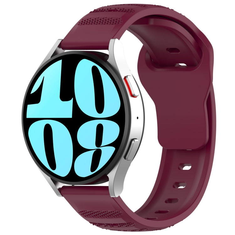For Samsung Galaxy Watch 6 / 6 Classic Pockmark Texture Reverse Buckle Silicone Watch Band
