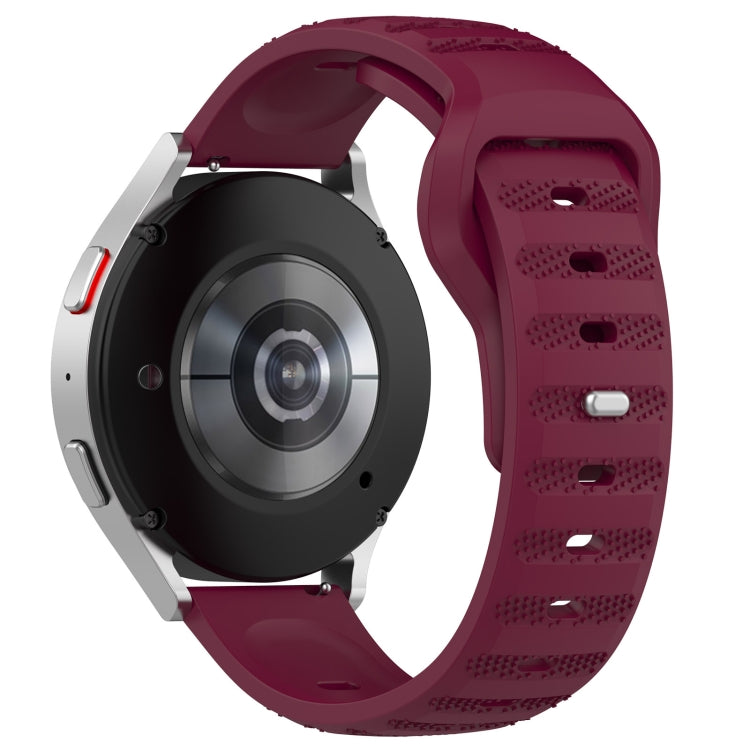 For Samsung Galaxy Watch 6 / 6 Classic Pockmark Texture Reverse Buckle Silicone Watch Band