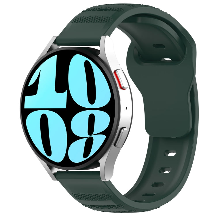 For Samsung Galaxy Watch 6 / 6 Classic Pockmark Texture Reverse Buckle Silicone Watch Band