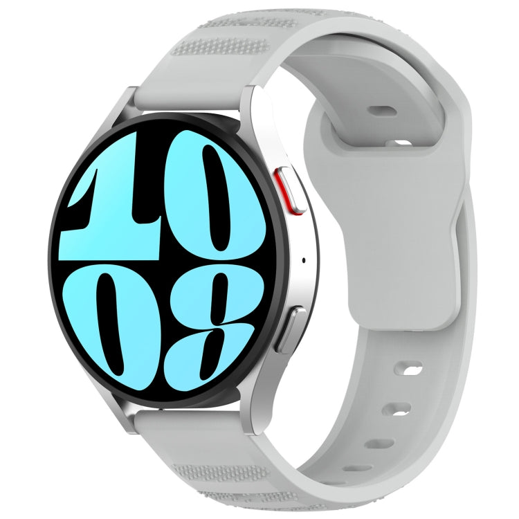 For Samsung Galaxy Watch 6 / 6 Classic Pockmark Texture Reverse Buckle Silicone Watch Band