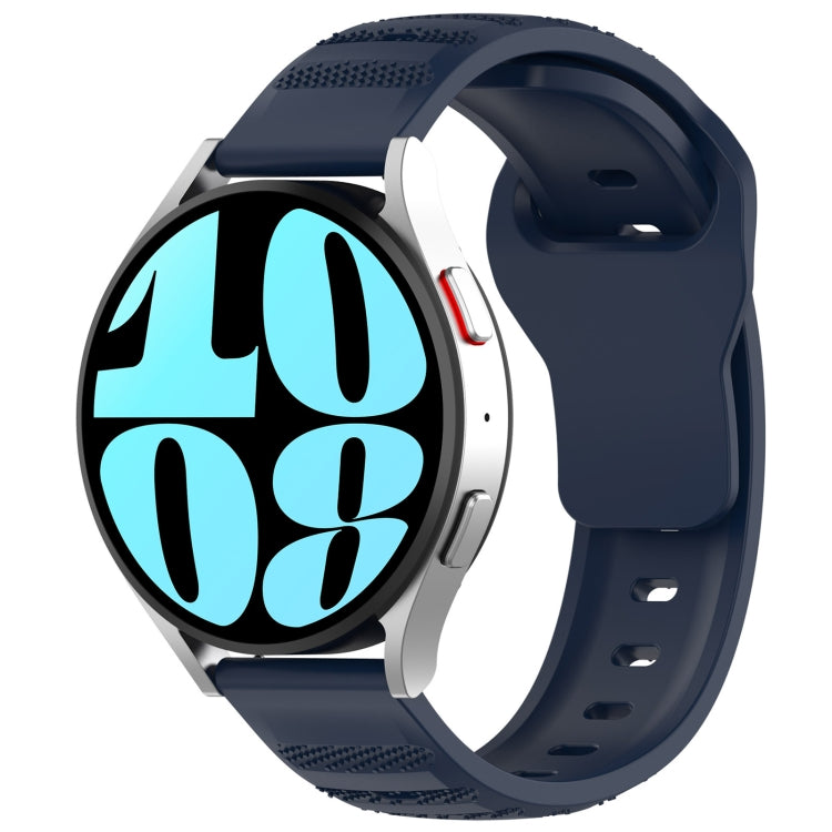 For Samsung Galaxy Watch 6 / 6 Classic Pockmark Texture Reverse Buckle Silicone Watch Band