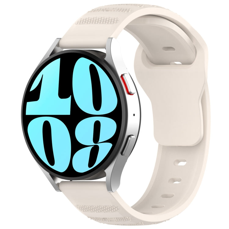 For Samsung Galaxy Watch 6 / 6 Classic Pockmark Texture Reverse Buckle Silicone Watch Band
