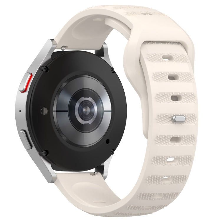 For Samsung Galaxy Watch 6 / 6 Classic Pockmark Texture Reverse Buckle Silicone Watch Band