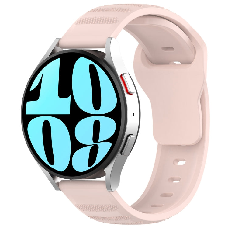 For Samsung Galaxy Watch 6 / 6 Classic Pockmark Texture Reverse Buckle Silicone Watch Band