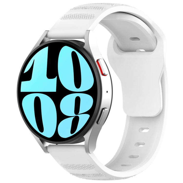 For Samsung Galaxy Watch 6 / 6 Classic Pockmark Texture Reverse Buckle Silicone Watch Band