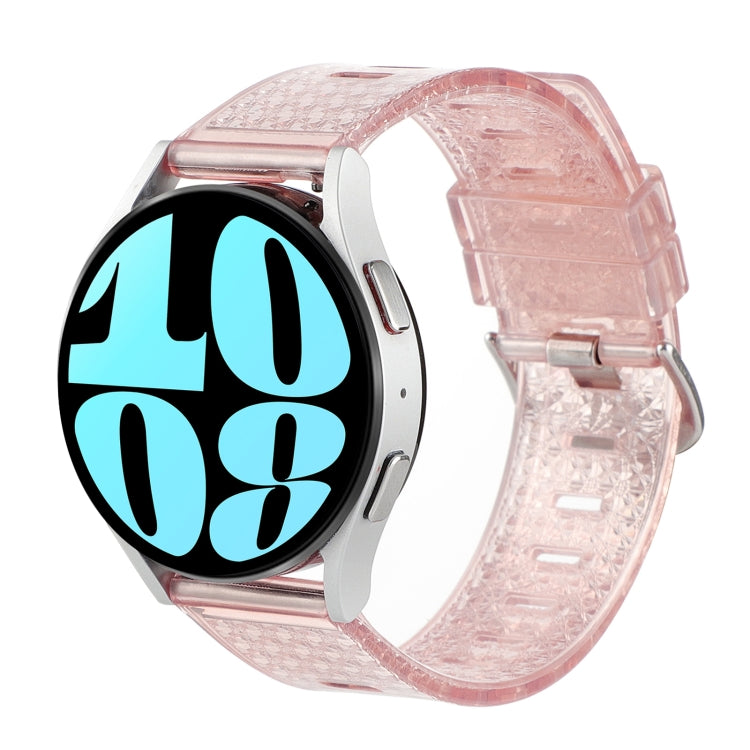 For Samsung Galaxy Watch 6 / 6 Classic Transparent Shiny Diamond TPU Watch Band