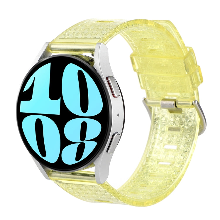 For Samsung Galaxy Watch 6 / 6 Classic Transparent Shiny Diamond TPU Watch Band