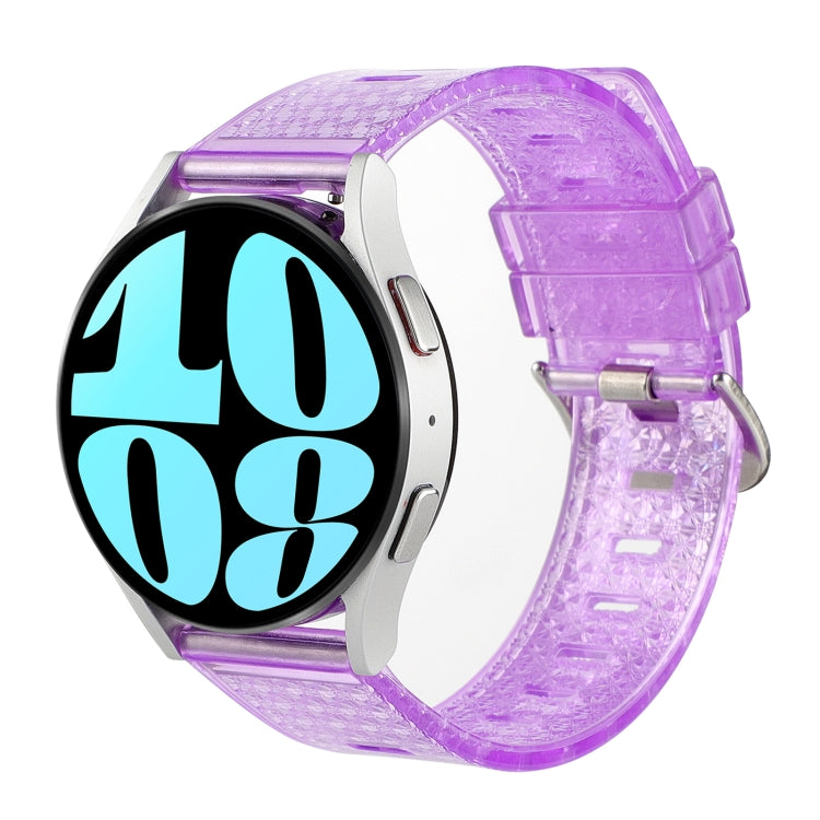 For Samsung Galaxy Watch 6 / 6 Classic Transparent Shiny Diamond TPU Watch Band