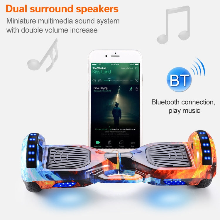 Bluetooth Marquee Light Electric Balance Car Scooter for Children and Adult, with 7 inch Non-luminous Wheels