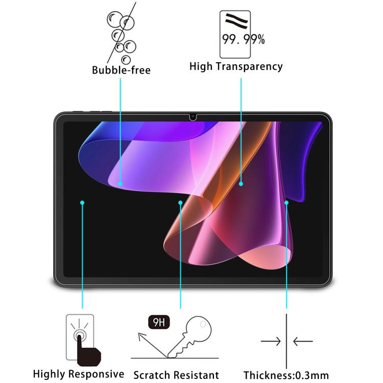 For Blackview MEGA2 12 2pcs 9H 0.3mm Explosion-proof Tempered Glass Film